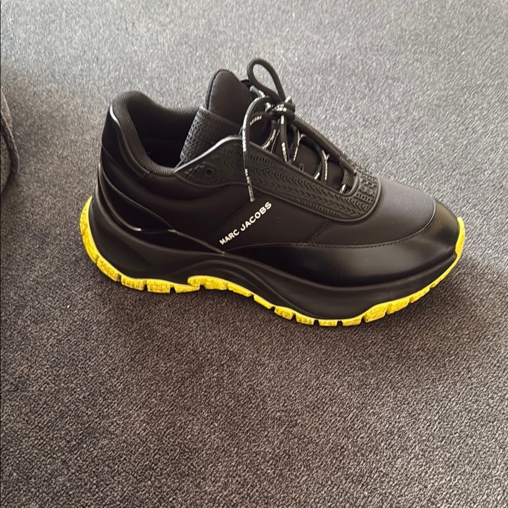 Marc Jacobs Black and Yellow Performance Sneakers